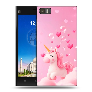 Пластиковый чехол на Xiaomi MI3 с принтом Единорог Пластиковый чехол на Xiaomi MI3 с принтом Единорог