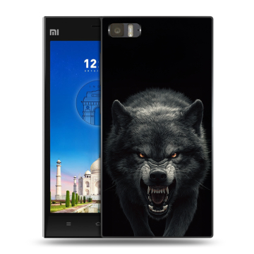 Пластиковый чехол на Xiaomi MI3 с принтом Волк Пластиковый чехол на Xiaomi MI3 с принтом Волк
