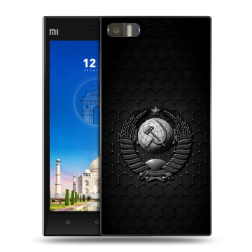 Пластиковый чехол на Xiaomi MI3 с принтом Герб Флаг СССР Пластиковый чехол на Xiaomi MI3 с принтом Герб Флаг СССР