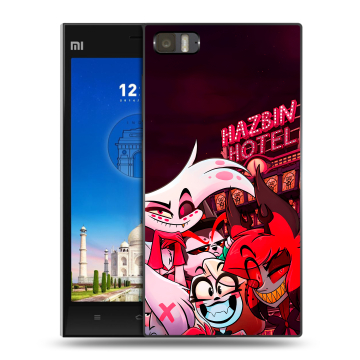 Пластиковый чехол на Xiaomi MI3 с принтом Hazbin Hotel Отель Хазбин