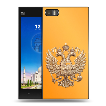 Пластиковый чехол на Xiaomi MI3 с принтом Герб Флаг России Пластиковый чехол на Xiaomi MI3 с принтом Герб Флаг России