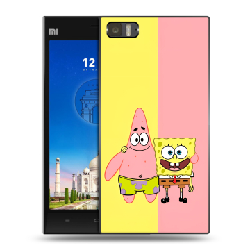 Пластиковый чехол на Xiaomi MI3 с принтом Спанч боб Спанчбоб Пластиковый чехол на Xiaomi MI3 с принтом Спанч боб Спанчбоб