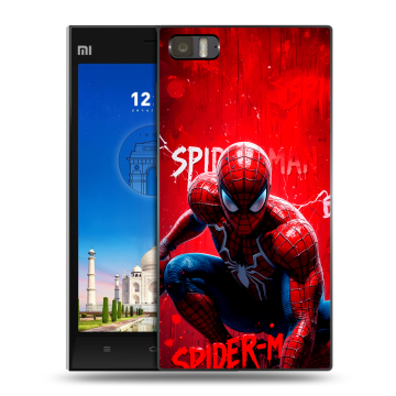 Пластиковый чехол на Xiaomi MI3 с принтом Spiderman Человек паук