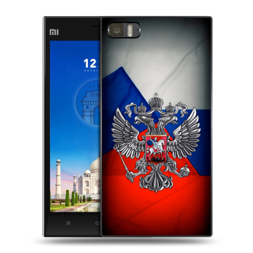 Пластиковый чехол на Xiaomi MI3 с принтом Флаг России Пластиковый чехол на Xiaomi MI3 с принтом Флаг России