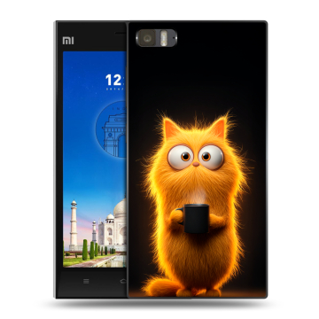 Пластиковый чехол на Xiaomi MI3 с принтом Смешной кот Пластиковый чехол на Xiaomi MI3 с принтом Смешной кот