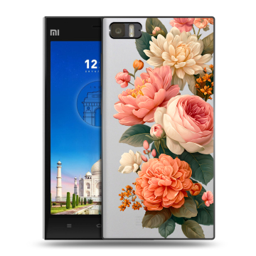 Пластиковый чехол на Xiaomi MI3 с принтом цветы Пластиковый чехол на Xiaomi MI3 с принтом цветы