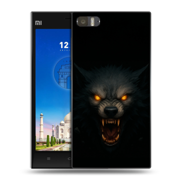 Пластиковый чехол на Xiaomi MI3 с принтом Волк Пластиковый чехол на Xiaomi MI3 с принтом Волк