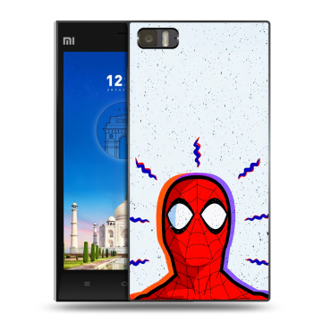 Пластиковый чехол на Xiaomi MI3 с принтом Spiderman Человек паук Пластиковый чехол на Xiaomi MI3 с принтом Spiderman Человек паук