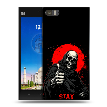 Пластиковый чехол на Xiaomi MI3 с принтом смешной скелет Пластиковый чехол на Xiaomi MI3 с принтом смешной скелет