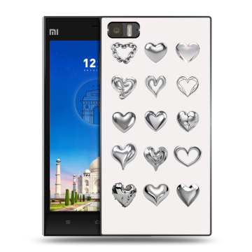 Пластиковый чехол на Xiaomi MI3 с принтом Y2K сердечки