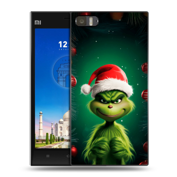 Пластиковый чехол на Xiaomi MI3 с принтом Гринч Новый год Рождество Пластиковый чехол на Xiaomi MI3 с принтом Гринч Новый год Рождество