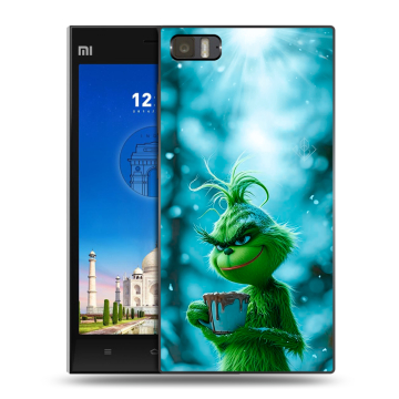 Пластиковый чехол на Xiaomi MI3 с принтом Новый год гринч Пластиковый чехол на Xiaomi MI3 с принтом Новый год гринч