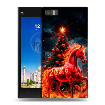 Пластиковый чехол на Xiaomi MI3 с принтом Новый год Пластиковый чехол на Xiaomi MI3 с принтом Новый год