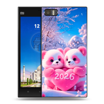 Пластиковый чехол на Xiaomi MI3 с принтом Новый год Пластиковый чехол на Xiaomi MI3 с принтом Новый год