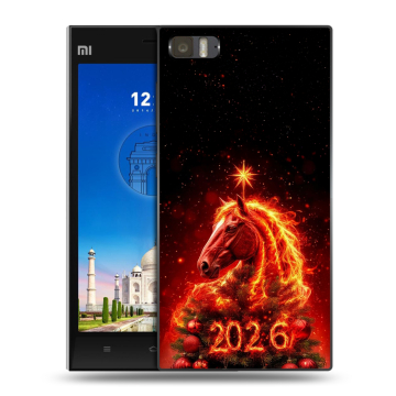 Пластиковый чехол на Xiaomi MI3 с принтом Новый год Пластиковый чехол на Xiaomi MI3 с принтом Новый год