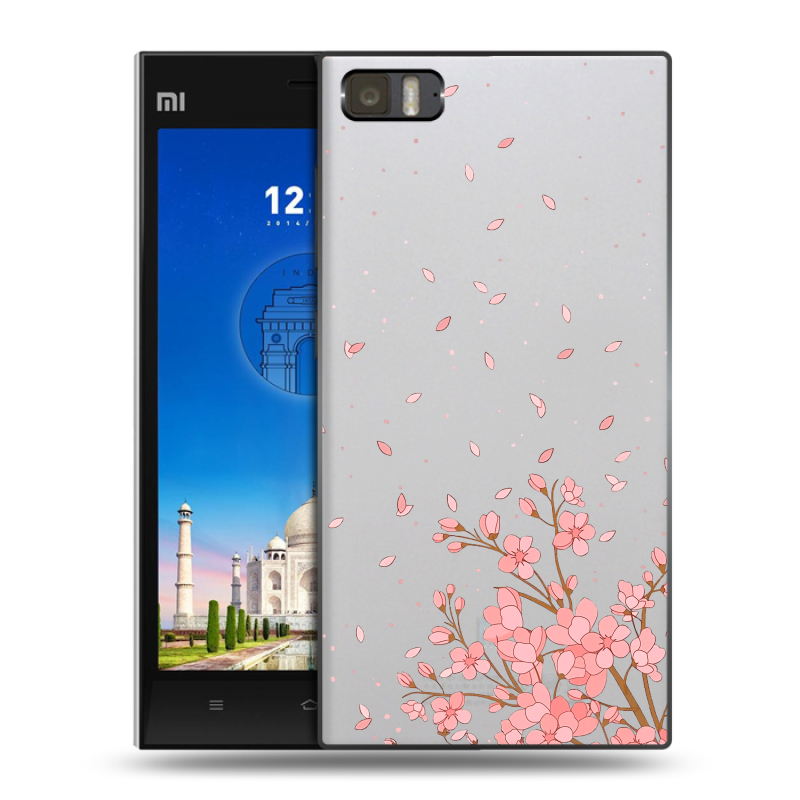 Пластиковый чехол на Xiaomi MI3 с принтом Ветка сакуры Пластиковый чехол на Xiaomi MI3 с принтом Ветка сакуры