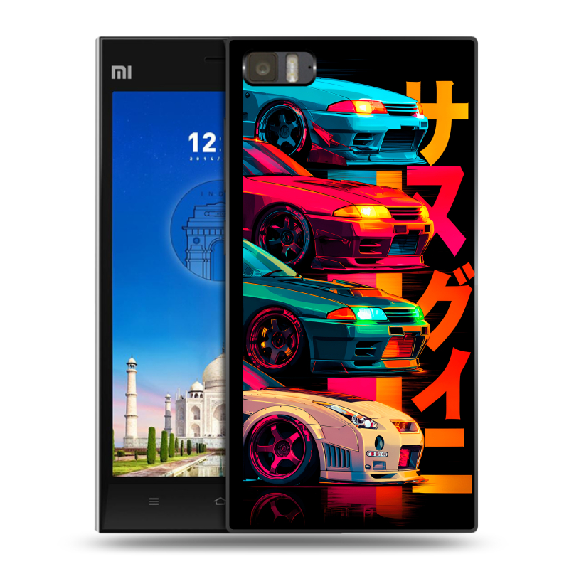 Пластиковый чехол на Xiaomi MI3 с принтом Гоночные машины Пластиковый чехол на Xiaomi MI3 с принтом Гоночные машины