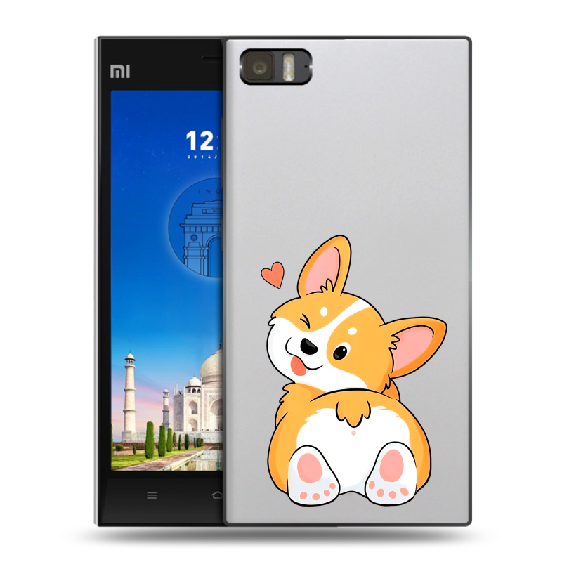 Пластиковый чехол на Xiaomi MI3 с принтом Корги Пластиковый чехол на Xiaomi MI3 с принтом Корги