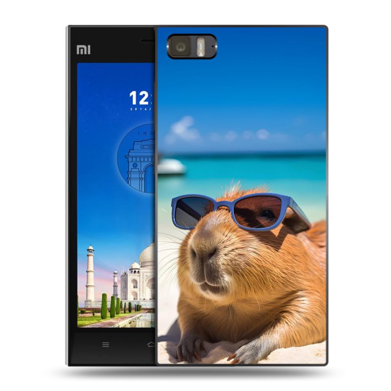 Пластиковый чехол на Xiaomi MI3 с принтом Капибара Пластиковый чехол на Xiaomi MI3 с принтом Капибара