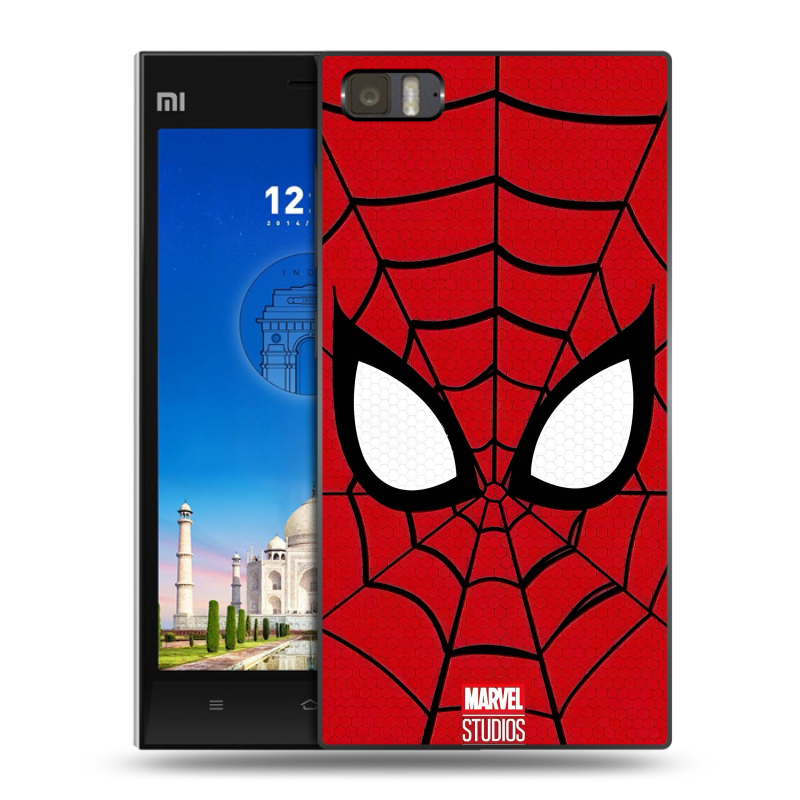 Пластиковый чехол на Xiaomi MI3 с принтом человек паук spiderman Пластиковый чехол на Xiaomi MI3 с принтом человек паук spiderman