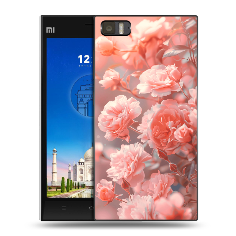 Пластиковый чехол на Xiaomi MI3 с принтом Розы цветы Пластиковый чехол на Xiaomi MI3 с принтом Розы цветы