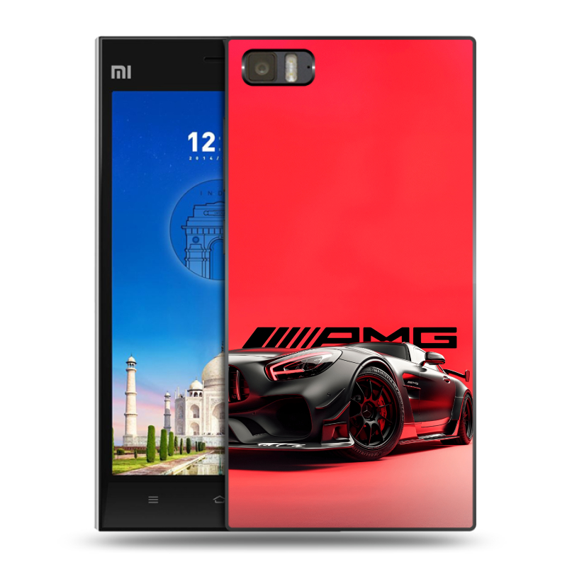 Пластиковый чехол на Xiaomi MI3 с принтом Мерседес Mercedes AMG Пластиковый чехол на Xiaomi MI3 с принтом Мерседес Mercedes AMG