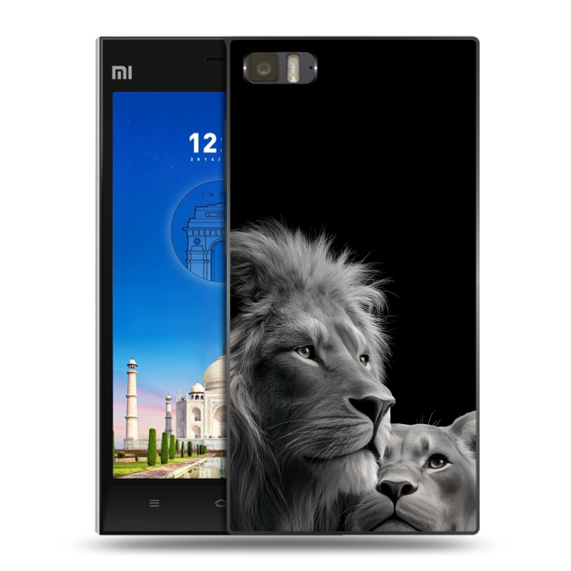 Пластиковый чехол на Xiaomi MI3 с принтом Лев кошки Пластиковый чехол на Xiaomi MI3 с принтом Лев кошки