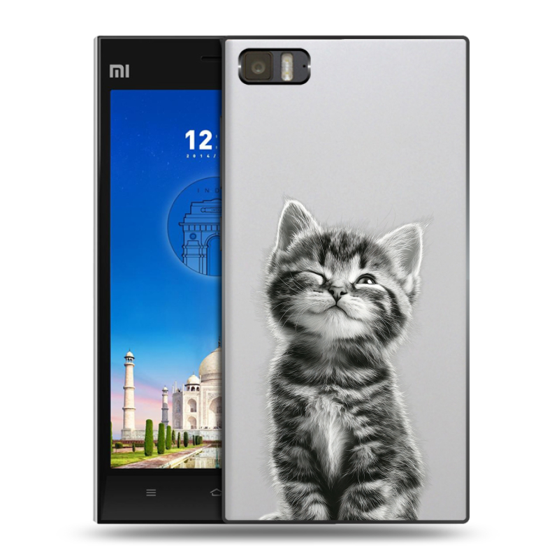 Пластиковый чехол на Xiaomi MI3 с принтом Котенок Пластиковый чехол на Xiaomi MI3 с принтом Котенок