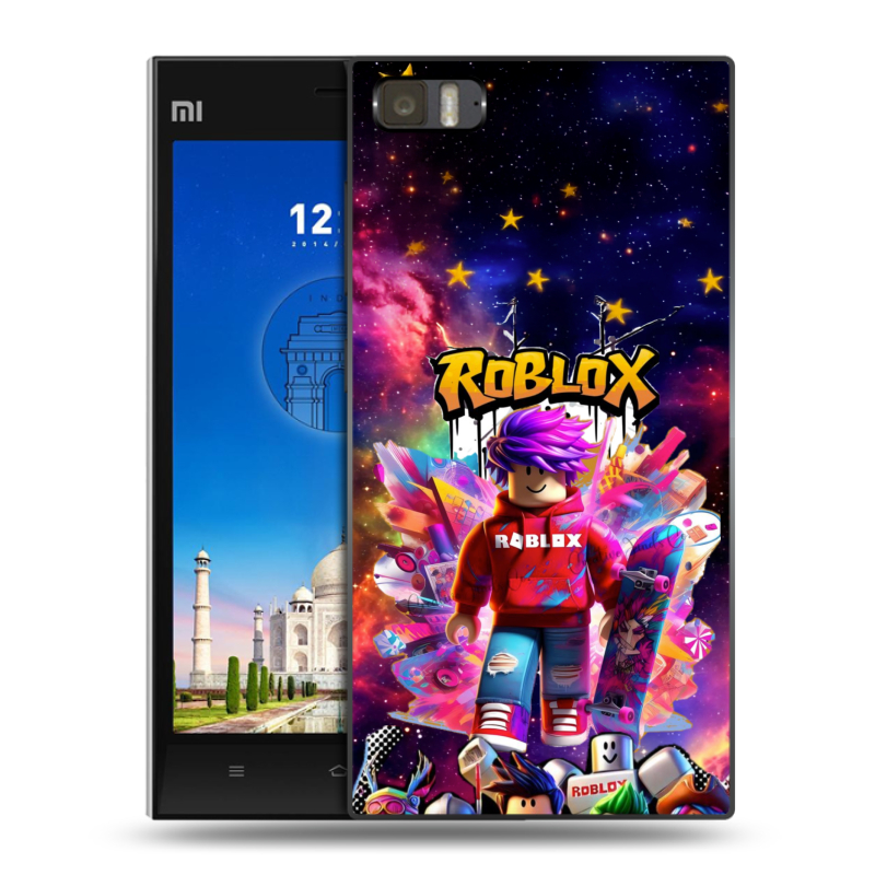 Пластиковый чехол на Xiaomi MI3 с принтом Roblox Роблокс Пластиковый чехол на Xiaomi MI3 с принтом Roblox Роблокс