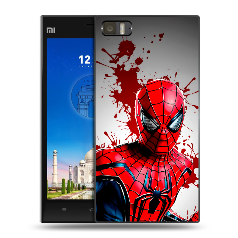 Пластиковый чехол на Xiaomi MI3 с принтом Spiderman Человек паук Пластиковый чехол на Xiaomi MI3 с принтом Spiderman Человек паук