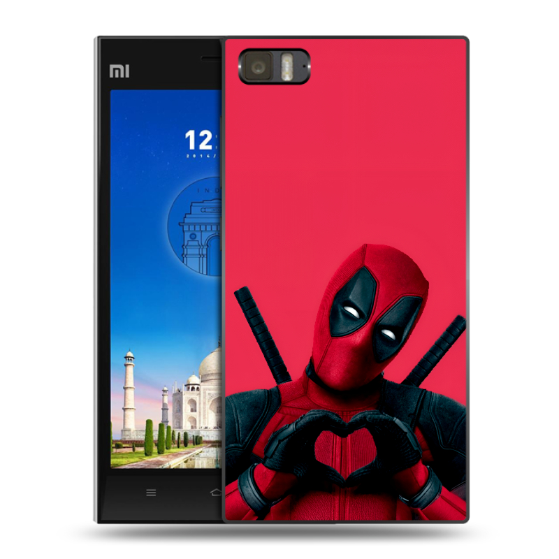 Пластиковый чехол на Xiaomi MI3 с принтом Дедпул Deadpool Пластиковый чехол на Xiaomi MI3 с принтом Дедпул Deadpool