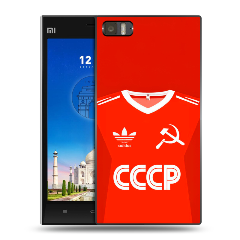 Пластиковый чехол на Xiaomi MI3 с принтом Флаг Герб СССР Пластиковый чехол на Xiaomi MI3 с принтом Флаг Герб СССР