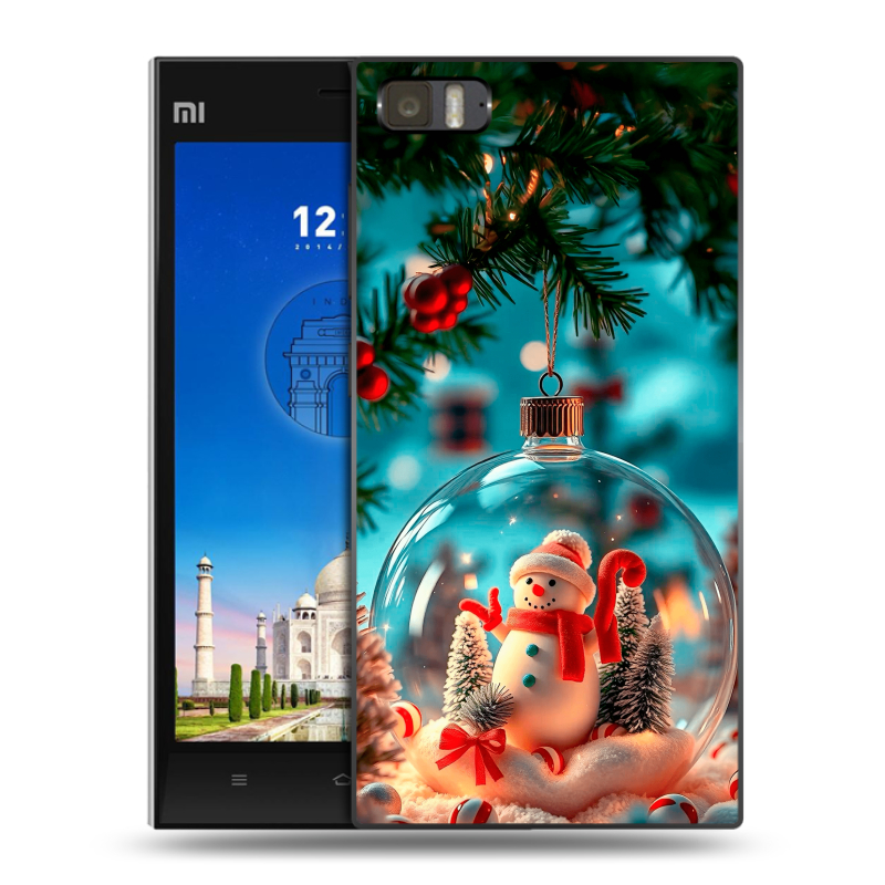 Пластиковый чехол на Xiaomi MI3 с принтом Новый год Пластиковый чехол на Xiaomi MI3 с принтом Новый год