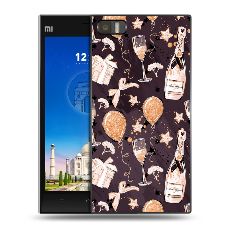 Пластиковый чехол на Xiaomi MI3 с принтом Новый год Пластиковый чехол на Xiaomi MI3 с принтом Новый год