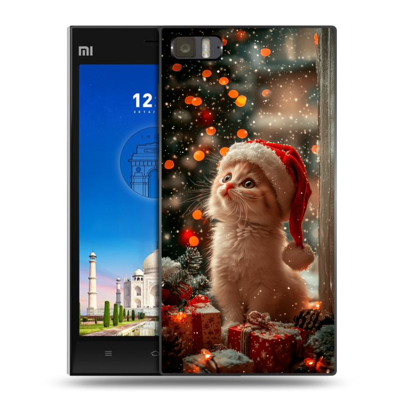 Пластиковый чехол на Xiaomi MI3 с принтом Новый год Пластиковый чехол на Xiaomi MI3 с принтом Новый год