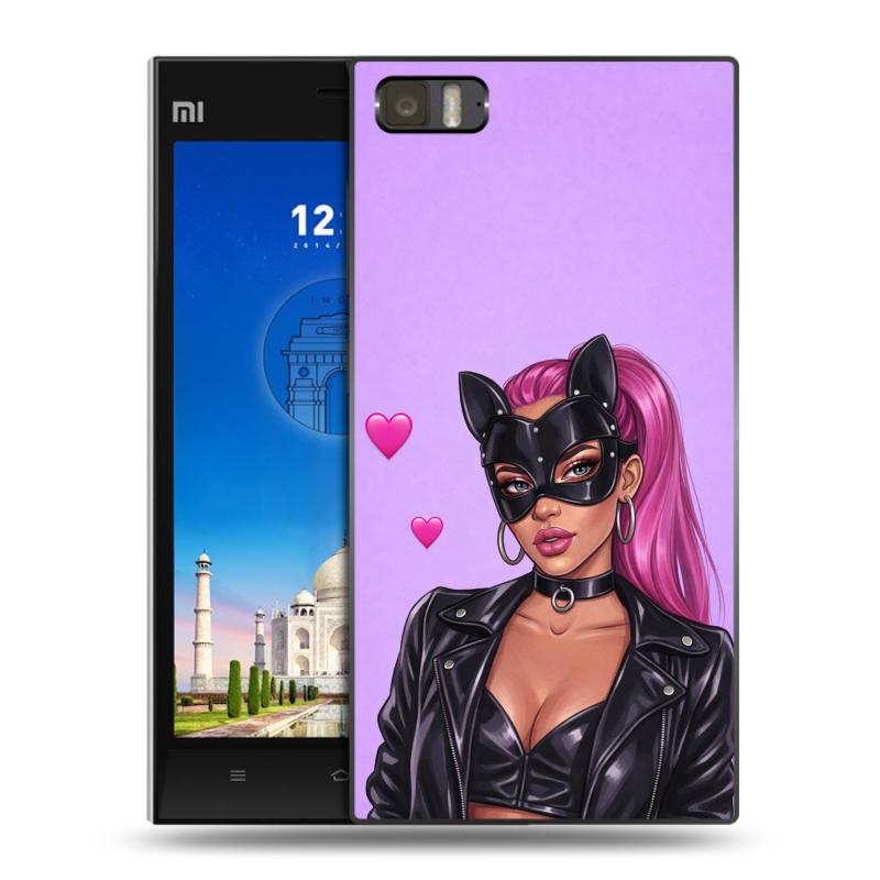 Пластиковый чехол на Xiaomi MI3 с принтом женский Пластиковый чехол на Xiaomi MI3 с принтом женский