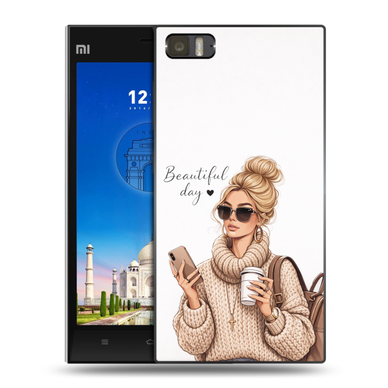 Пластиковый чехол на Xiaomi MI3 с принтом женский Пластиковый чехол на Xiaomi MI3 с принтом женский