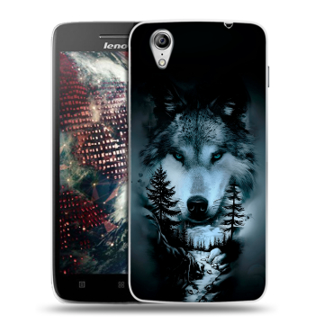 Пластиковый чехол на Lenovo Vibe X с принтом Лесной волк Пластиковый чехол на Lenovo Vibe X с принтом Лесной волк