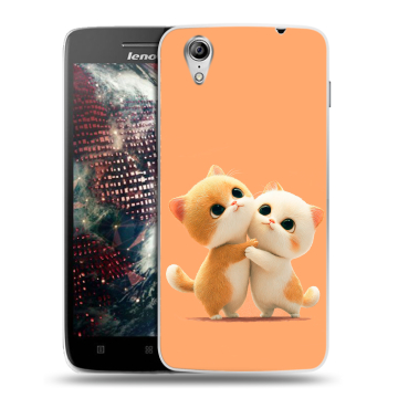 Пластиковый чехол на Lenovo Vibe X с принтом Милые котики Пластиковый чехол на Lenovo Vibe X с принтом Милые котики