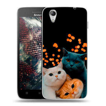 Пластиковый чехол на Lenovo Vibe X с принтом Кошки Пластиковый чехол на Lenovo Vibe X с принтом Кошки