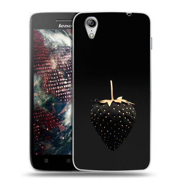 Пластиковый чехол на Lenovo Vibe X с принтом Черная клубника Пластиковый чехол на Lenovo Vibe X с принтом Черная клубника