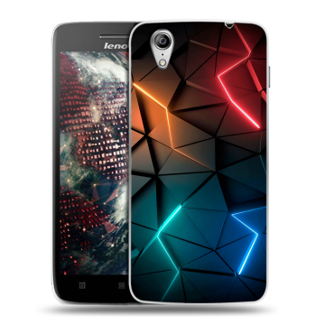 Пластиковый чехол на Lenovo Vibe X с принтом Абстракция неон Пластиковый чехол на Lenovo Vibe X с принтом Абстракция неон