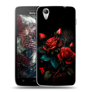 Пластиковый чехол на Lenovo Vibe X с принтом Розы красные Пластиковый чехол на Lenovo Vibe X с принтом Розы красные