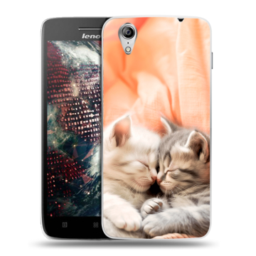 Пластиковый чехол на Lenovo Vibe X с принтом Котята Пластиковый чехол на Lenovo Vibe X с принтом Котята