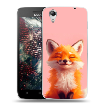 Пластиковый чехол на Lenovo Vibe X с принтом милая лиса Пластиковый чехол на Lenovo Vibe X с принтом милая лиса