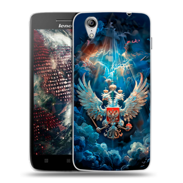 Пластиковый чехол на Lenovo Vibe X с принтом Герб флаг России Пластиковый чехол на Lenovo Vibe X с принтом Герб флаг России