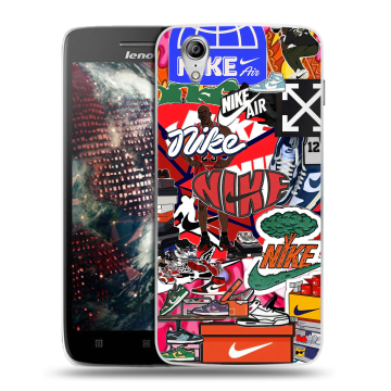 Пластиковый чехол на Lenovo Vibe X с принтом Найк Nike яркий Пластиковый чехол на Lenovo Vibe X с принтом Найк Nike яркий