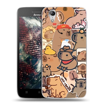 Пластиковый чехол на Lenovo Vibe X с принтом капибара Пластиковый чехол на Lenovo Vibe X с принтом капибара