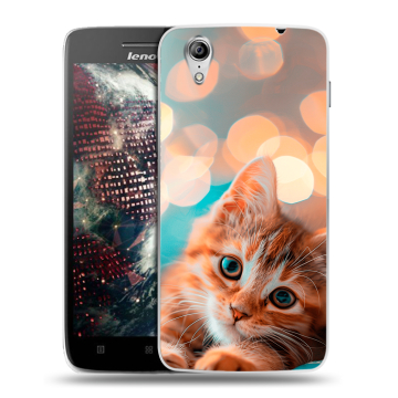 Пластиковый чехол на Lenovo Vibe X с принтом котик Пластиковый чехол на Lenovo Vibe X с принтом котик