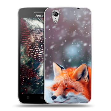 Пластиковый чехол на Lenovo Vibe X с принтом лиса Пластиковый чехол на Lenovo Vibe X с принтом лиса